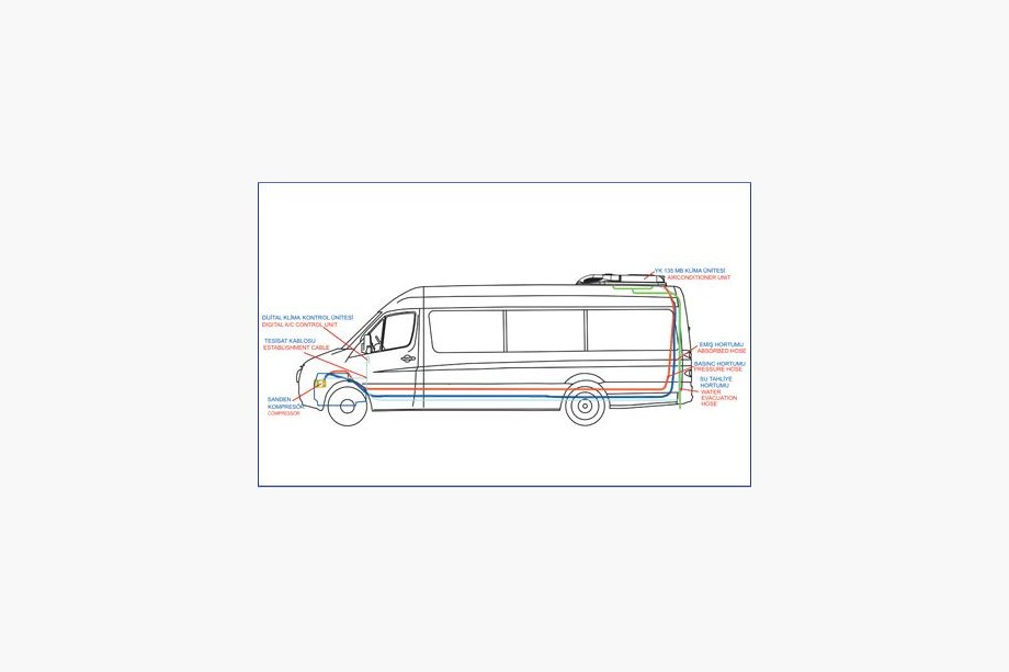 Mercedes Vito/V-class W447 2014- Climatizzatore da tetto 13.5 kW (monoblocco) Foto 2