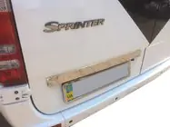 Mercedes Sprinter W906 2006–2018 Modanatura in acciaio inox sopra la targa foto 1