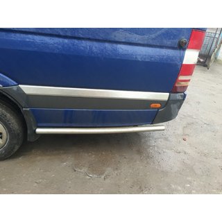 Tubi laterali dietro la ruota posteriore (2 pz, acciaio inox) Volkswagen Crafter 2006-2016 foto 2