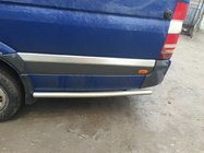 Volkswagen Crafter 2006-2016 Tubi laterali dietro la ruota posteriore (2 pz, acciaio inox) foto 2