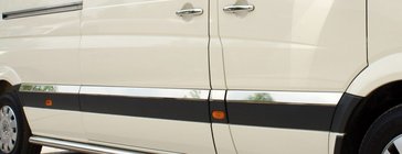 Mercedes Sprinter W906 2006–2018 Modanature porte in acciaio inox foto 2