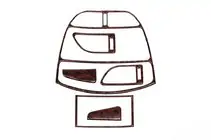 Chery Tiggo 1 2005-2016 Coperture cruscotto (set piccolo) foto 1