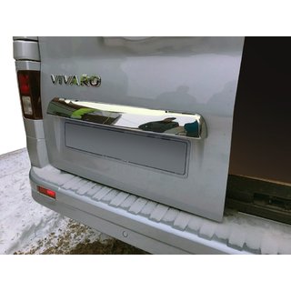 Modanatura in acciaio inox sopra la targa Opel Vivaro 2015-2019 foto 1