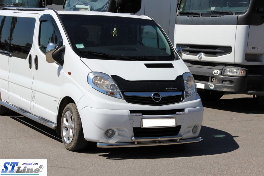 Opel Vivaro 2001–2015 Protezione Anteriore ST014/2 (Acciaio Inox) Foto 2