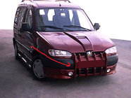 Citroen Berlingo 1996-2008 Lip Anteriore Paraurti Fangs (primer per verniciatura) foto 2