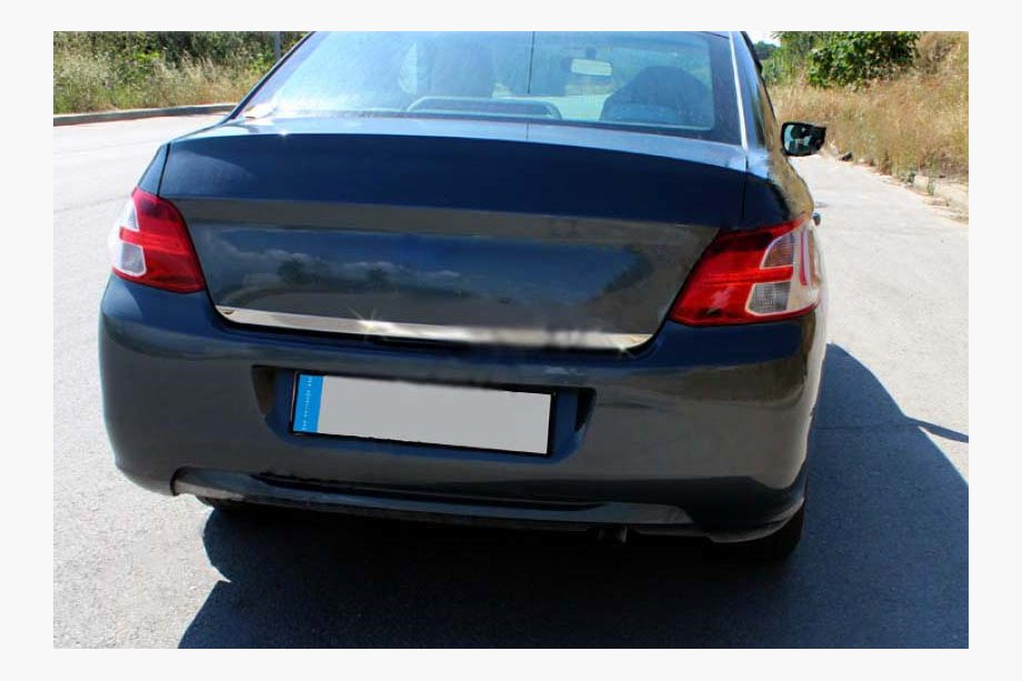 Peugeot 301 2012- Protezione soglia bagagliaio acciaio inox Carmos - Acciaio Inox Turco Image
