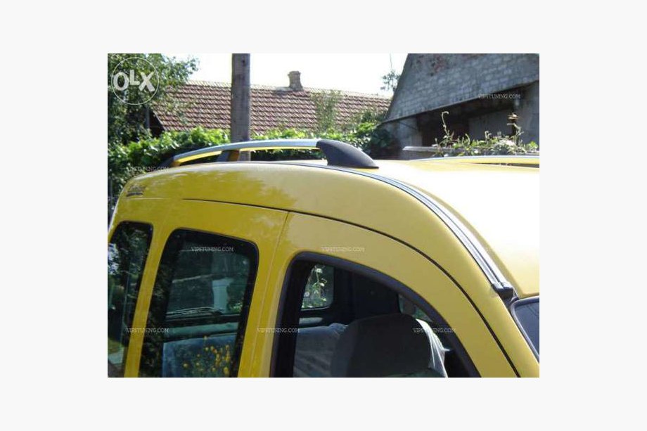 Renault Kangoo 1998-2008 Barre Tetto Cromate Base Maxi, Piedini in Plastica Foto 2