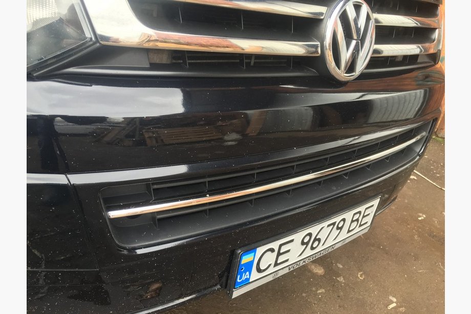 Volkswagen T5 2010-2015 Cornice griglia paraurti (acciaio inox) OmsaLine - Acciaio Inox Italiano Foto 3