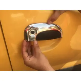 Coperture Maniglie Cromate (Acciaio Inox) Renault Kangoo 1998-2008 foto 3