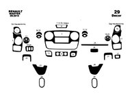 Renault Master 2011-2023 Coperture cruscotto (kit completo) foto 2