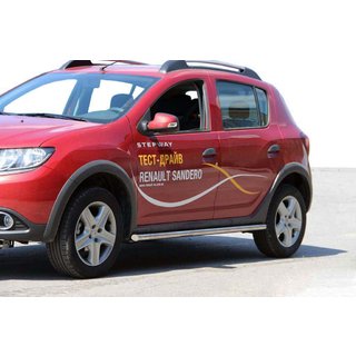 Barre Laterali BB001 (2 pz, acciaio inox) Renault Sandero 2013-2022 foto 1