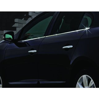Modanature inferiori finestrini acciaio inox (4 pz) Renault Fluence 2009-2016 foto 2