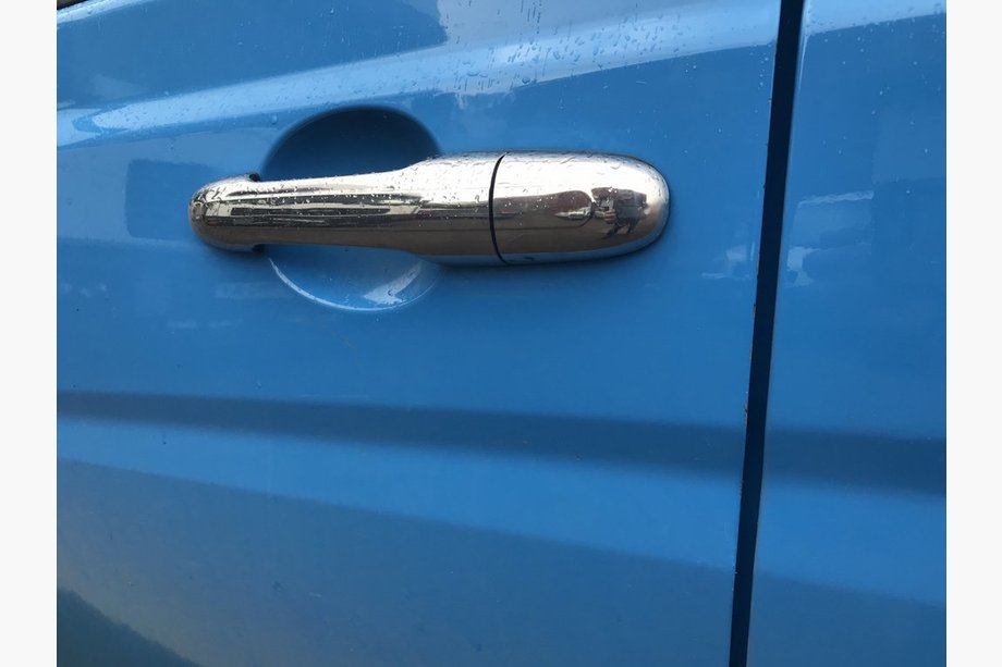 Mercedes Viano 2004-2014 Coperture maniglie porta in acciaio inox 4 pz, OmsaLine - Acciaio Inox Italiano Foto 5
