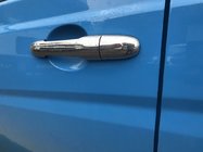 Mercedes Viano 2004-2014 Coperture maniglie porta in acciaio inox 3 pz, Carmos - Acciaio Turco foto 5