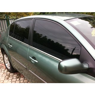 Cornici esterne finestrini acciaio inox (4 pz) Renault Megane II 2004-2009 foto 2