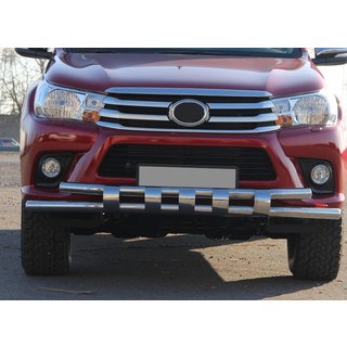 Protezione Anteriore ST015 (Acciaio Inox) Toyota Hilux 2015- foto 3