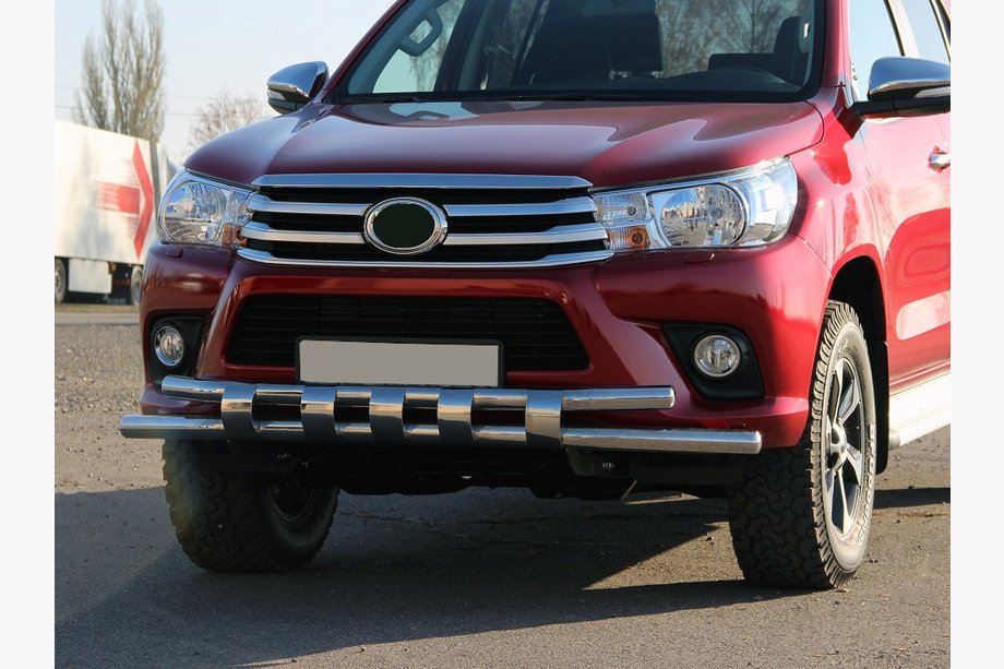 Toyota Hilux 2015- Protezione Anteriore ST015 (Acciaio Inox) Image