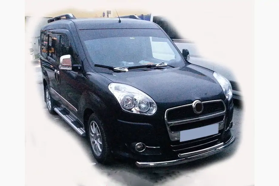 Fiat Doblo II 2010-2022 Protezione Anteriore ST014 (Acciaio Inox) Foto 1