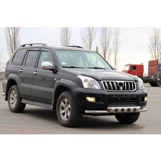 Protezione Anteriore ST015 (Acciaio Inox) Toyota Land Cruiser Prado 120 2002-2009 foto 4