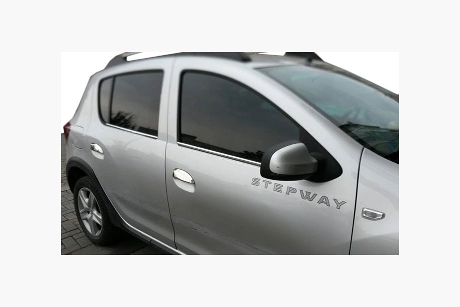 Renault Sandero 2013-2022 Coperture Maniglie Cromate (4 pz, Acciaio Inox) Image