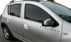 Renault Sandero 2013-2022 Coperture Maniglie Cromate (4 pz, Acciaio Inox) foto 1