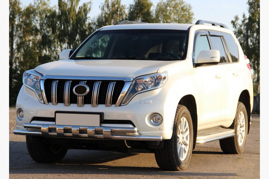 Toyota Land Cruiser Prado 150 2009-2023 Protezione Anteriore ST015 (Acciaio Inox) Foto 1