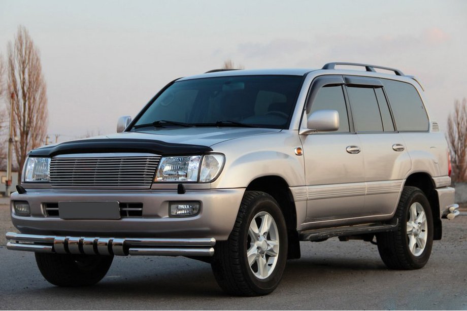 Toyota Land Cruiser 100 1998-2007 Protezione Anteriore ST015 (Acciaio Inox) Image