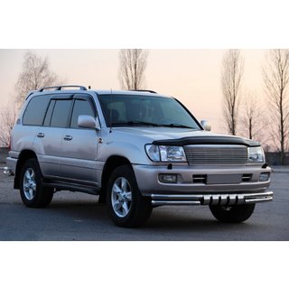 Protezione Anteriore ST015 (Acciaio Inox) Toyota Land Cruiser 100 1998-2007 foto 3
