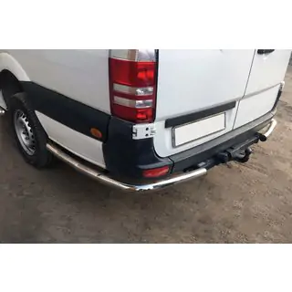 Tubi laterali dietro la ruota posteriore, angolari (2 pz, acciaio inox) Mercedes Sprinter W907/W910 2018- foto 1