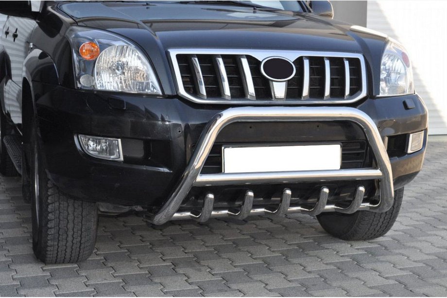 Toyota Land Cruiser Prado 120 2002-2009 Parabull bar basso WT003 (acciaio inox) Image