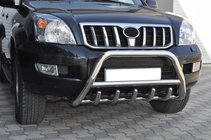 Toyota Land Cruiser Prado 120 2002-2009 Parabull bar basso WT003 (acciaio inox) foto 1