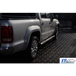 Barre Laterali (2 pz, Acciaio Inox) Volkswagen Amarok 2010-2022 foto 2