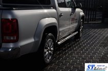 Volkswagen Amarok 2010-2022 Barre Laterali (2 pz, Acciaio Inox) foto 2