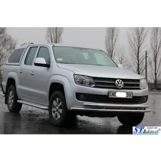 Protezione Anteriore ST018-2 (Acciaio Inox) Volkswagen Amarok 2010-2022 foto 4