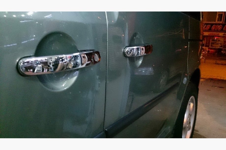 Volkswagen Caddy 2015-2020 Coperture Maniglie Porta in Acciaio Inox 3 pezzi. Carmos - acciaio turco Foto 4