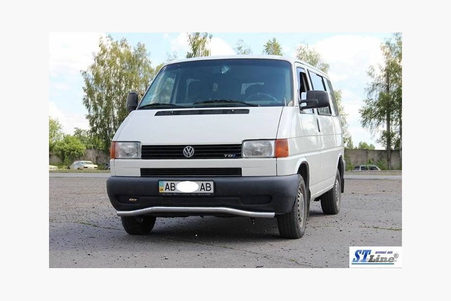 Volkswagen T4 Caravelle/Multivan 1990–2003 Protezione anteriore inferiore barra singola Wave ST007 (acciaio inox) Foto 5