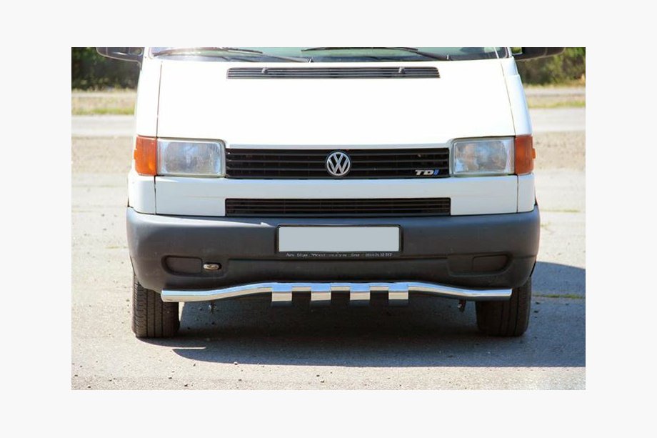 Volkswagen T4 Caravelle/Multivan 1990–2003 Protezione anteriore con griglia ST010 (acciaio inox) Image