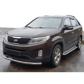 Protezione Anteriore ST008 (2013-2015, Acciaio Inox) Kia Sorento II XM 2009-2014 foto 1