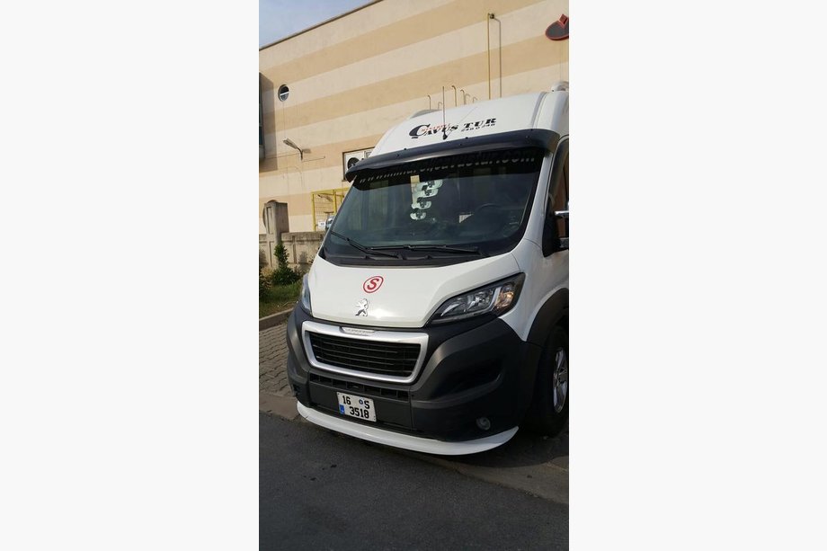 Fiat Ducato 2006-2025 Visiera parabrezza (nero lucido, 5mm) Foto 5