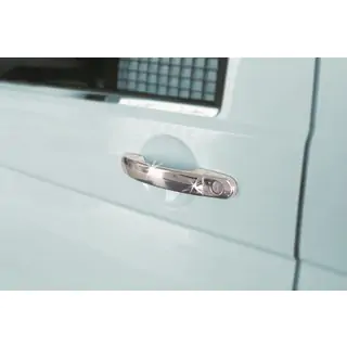 Coperture Maniglie Porta Cromate (4 pz, Acciaio Inox)