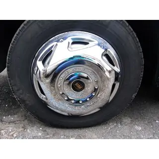 Copricerchi in acciaio inox OEM (2 anelli, 4 pz) Volkswagen Crafter 2006-2016 foto 3
