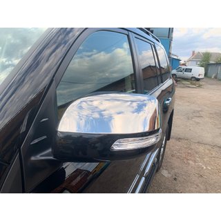 Coprispecchietti 2012↗ (2 pz, Acciaio Inox) Toyota Land Cruiser 200 2007-2021 foto 2