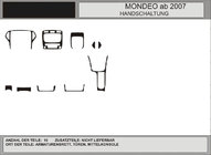 Ford Mondeo 2008-2014 Rivestimenti cruscotto (Carbonio) foto 1