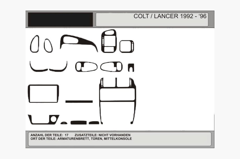 Mitsubishi Colt 1992-1996 Offerta! Coperture cruscotto (effetto carbonio) Image