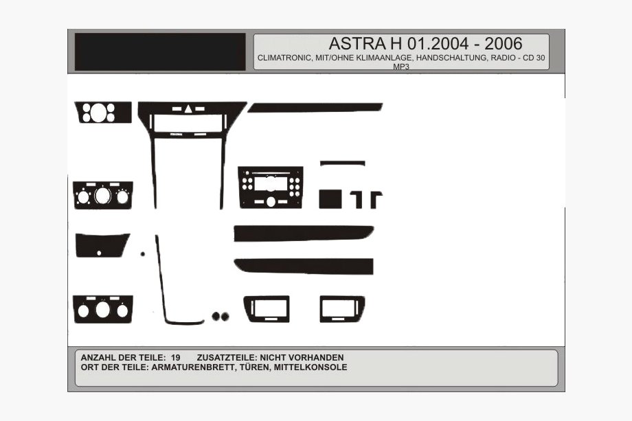 Opel Astra H 2004-2013 Offerta! Rivestimenti cruscotto (effetto legno) Image