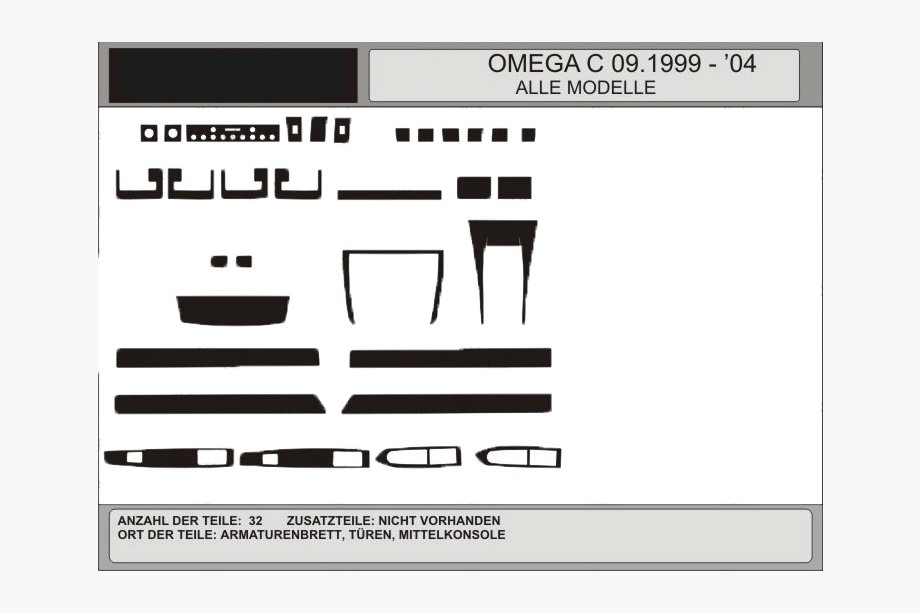 Opel Omega B 1994-2003 OFFERTA! Coperture cruscotto effetto alluminio (1993-1999) Image