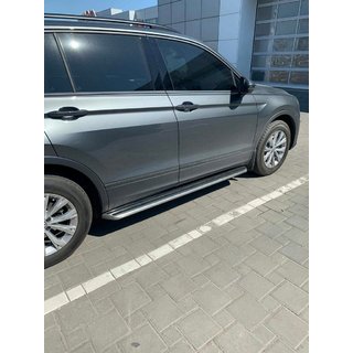 Pedane laterali OEM per versione standard (2 pz, alluminio) Volkswagen Tiguan 2016-2023 foto 1