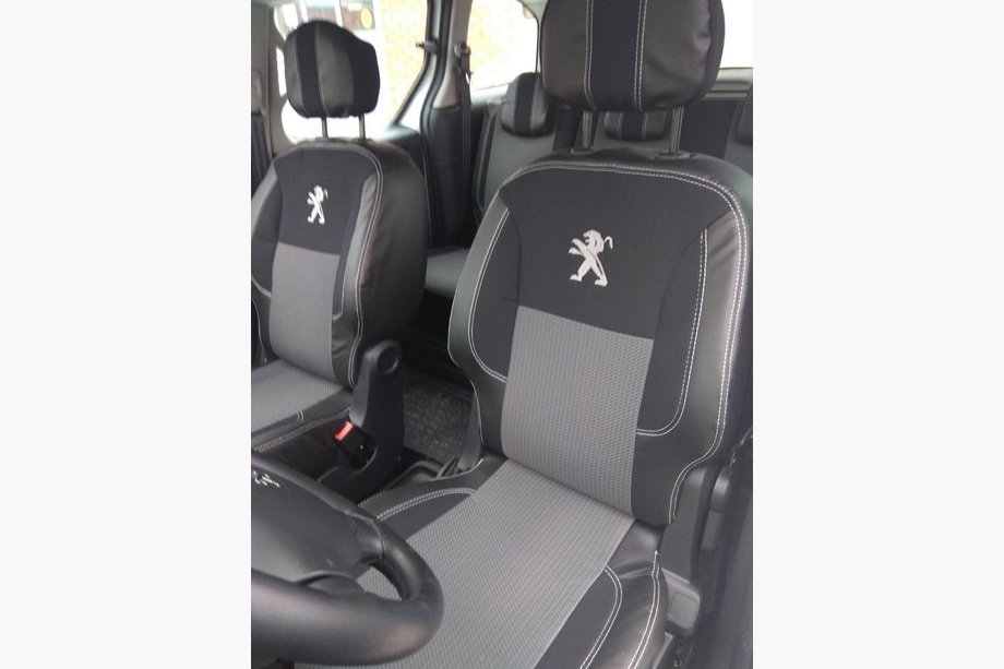 Peugeot Partner Tepee 2008-2018 Coprisedi Auto (Similpelle+Tessuto, Premium) Image