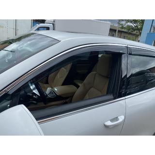 Deflettori finestrini con striscia cromata (4 pz, HIC) Porsche Cayenne 2010-2017 foto 1