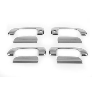 Coperture Maniglie Cromate (8 pz, Acciaio Inox) Honda Civic Sedan VII 2001-2006 foto 2